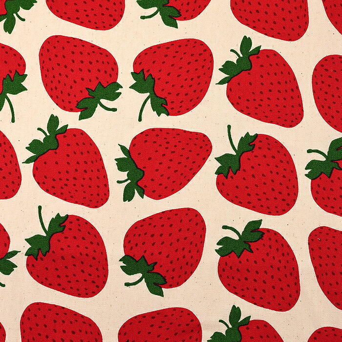 Strawberry Party! いちごビッグ オックス 50cm単位 | オックス | 手芸