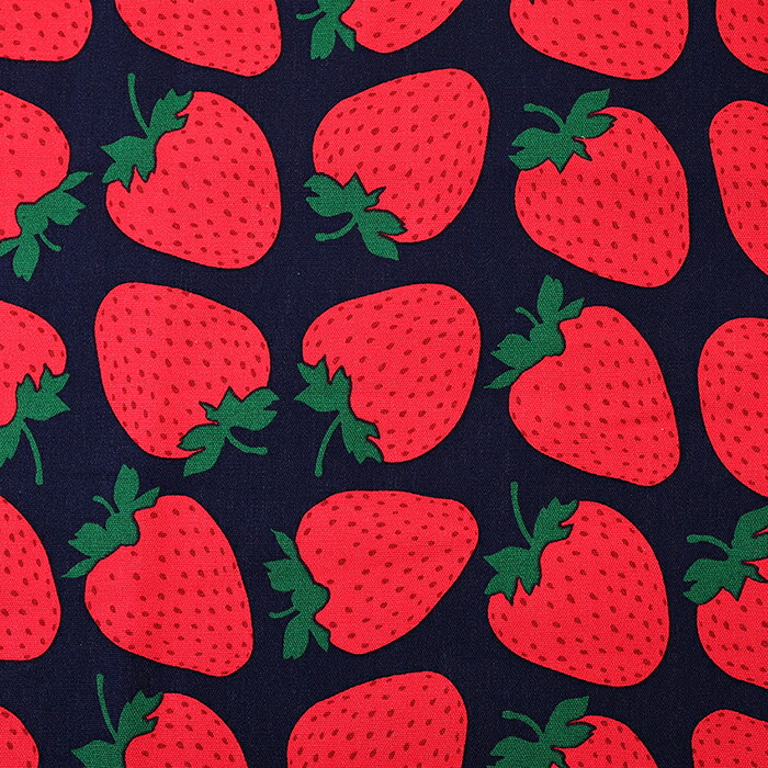 Strawberry Party! いちごビッグ オックス 50cm単位 | オックス | 手芸