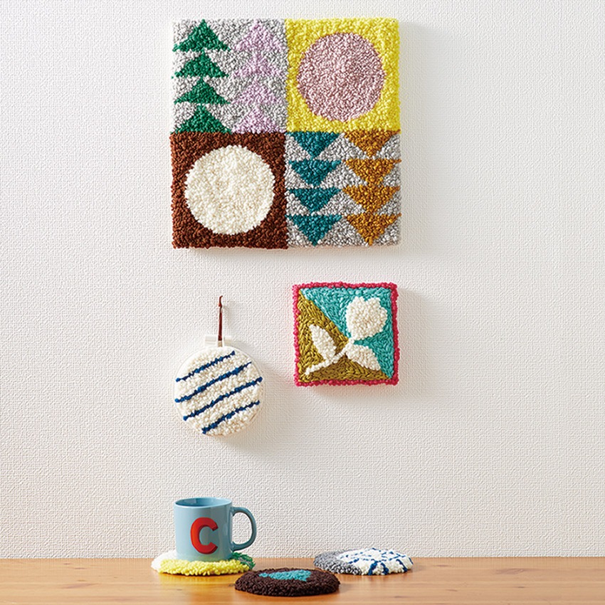 クロバー パンチニードル用ファブリック 50×55cm 57-767 専用布