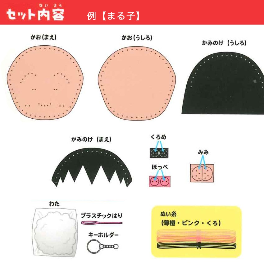 ちびまる子ちゃん はじめてのソーイングキット キーホルダー 6種