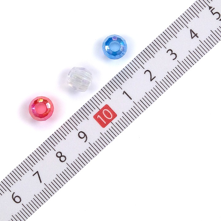 オーロラ カットビーズ 8mm 40ケ