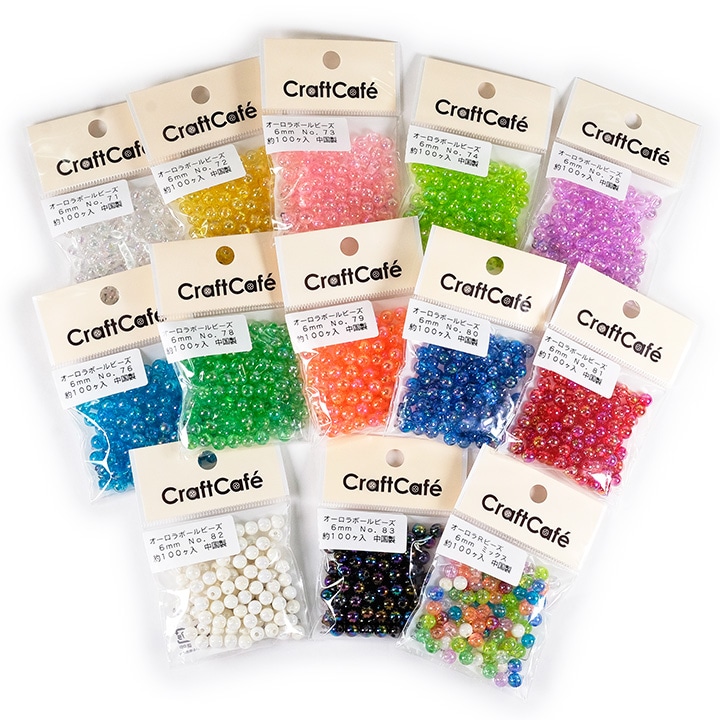 オーロラ ボールビーズ 6mm 100ケ