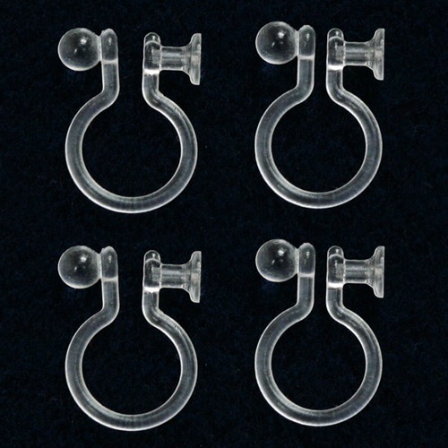 ビーズ　アクセサリー金具　イヤリング・ピアス　オメガタイプ樹脂イヤリング 貼付 2ペア