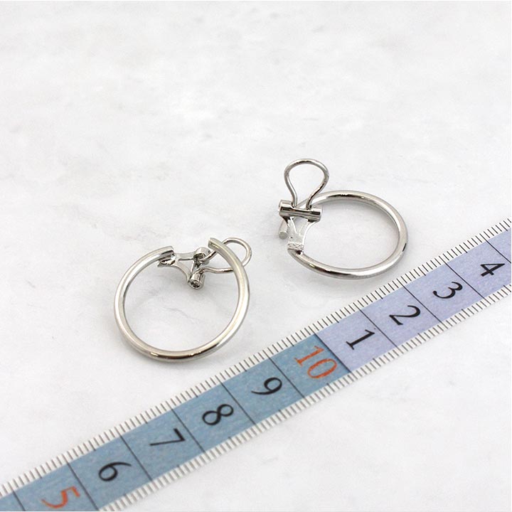 フープイヤリング金具 バネ式 1ペア