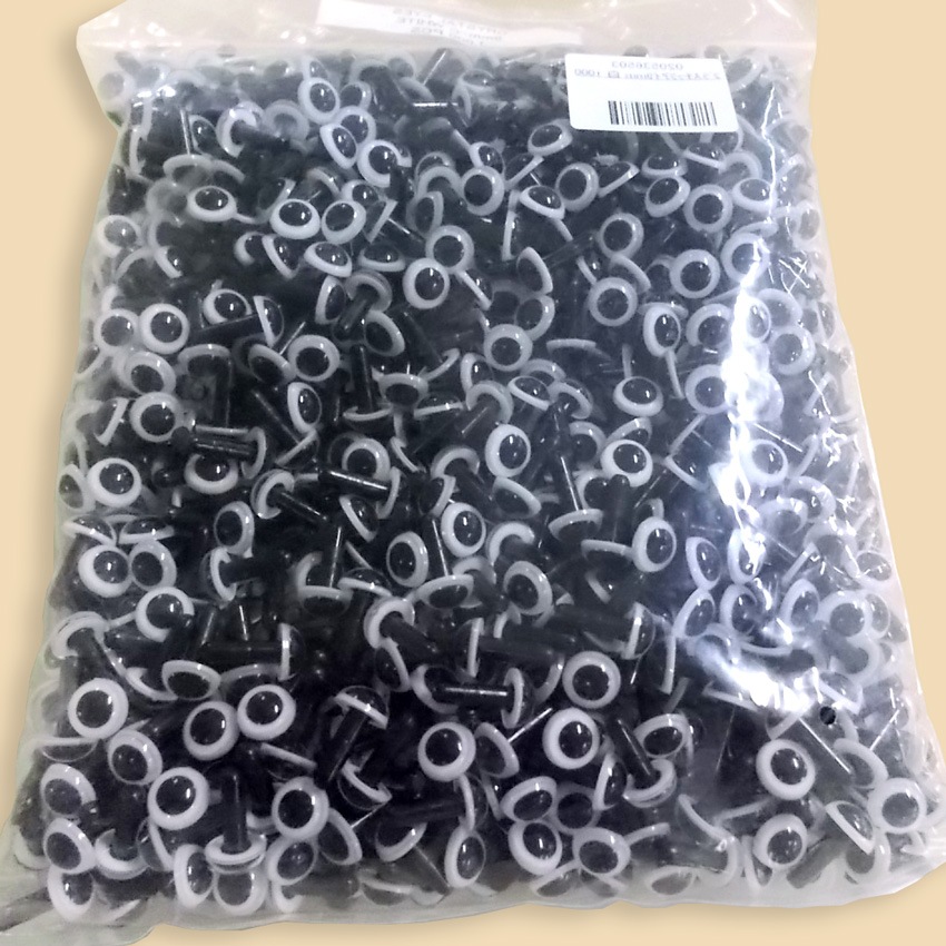 まとめ売り】プラスチックアイ9mm 白 1000個入り | さし目・さし鼻