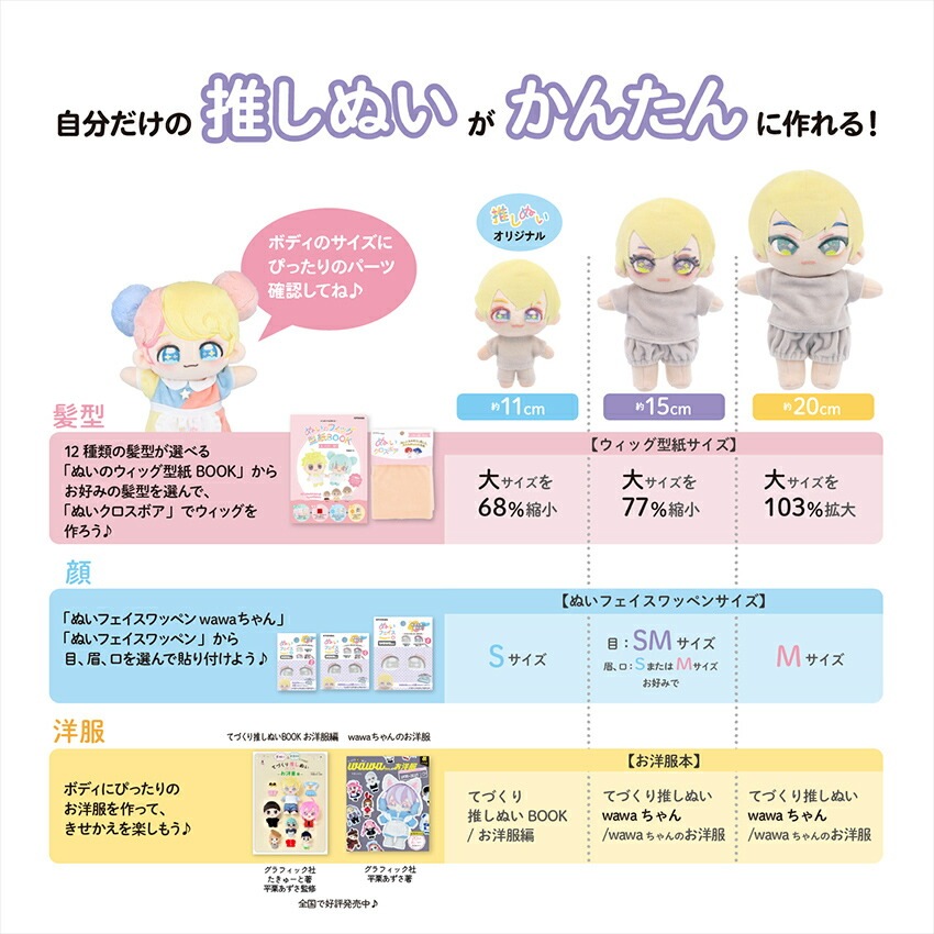 KIYOHARA wawaちゃん ぬいのボディ素体 15cm さくらミルク | ぬいで
