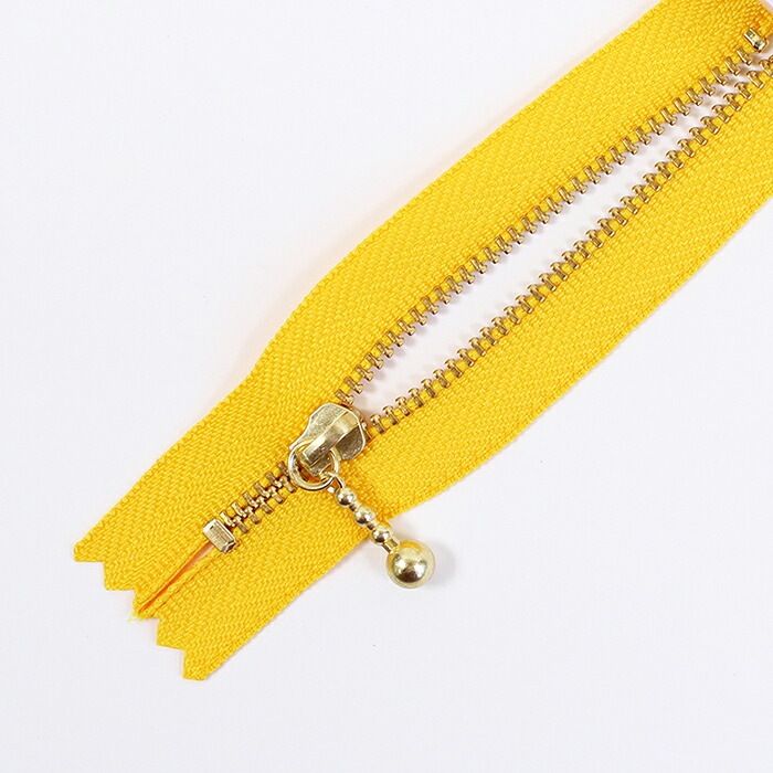 YKK 玉付きファスナー 10cm メタルゴールド 3MGC-10 色 カラー1 