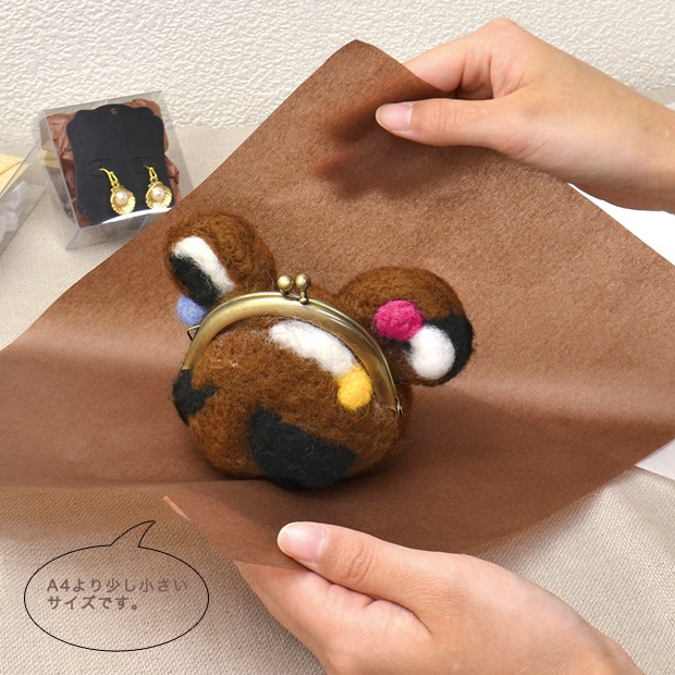 ビーズ　ディスプレイ　オリジナルワークス　カット薄紙 ブラウン