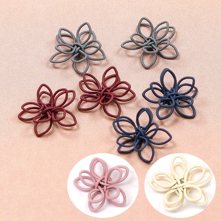 【お買い得品】【新色追加】 メタルカラーコートパーツ 花フープ 細線 15mm