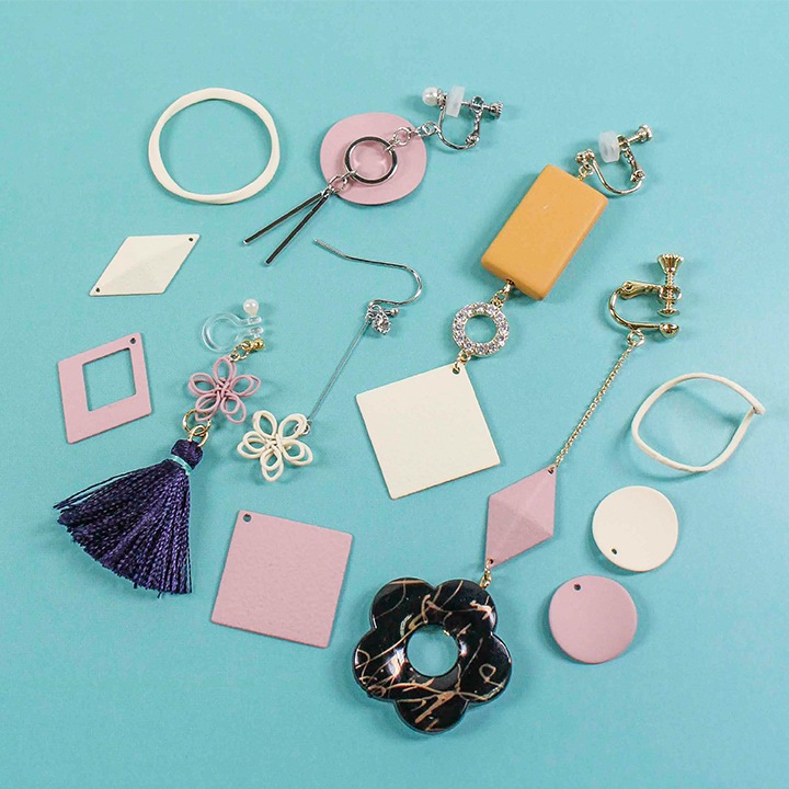 【お買い得品】【新色追加】 メタルカラーコートパーツ 花フープ 細線 15mm