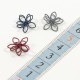 【お買い得品】【新色追加】 メタルカラーコートパーツ 花フープ 細線 15mm
