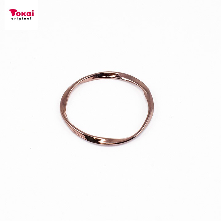 【お買い得品】チョコカラー メタル丸 フープ波線 約25mm ブラウン 1ヶ