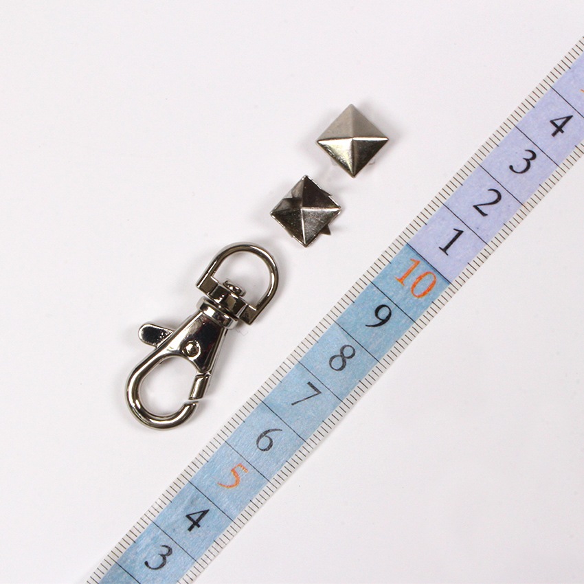 スタッズ&ナスカンセット ロジウム・ガンメタ