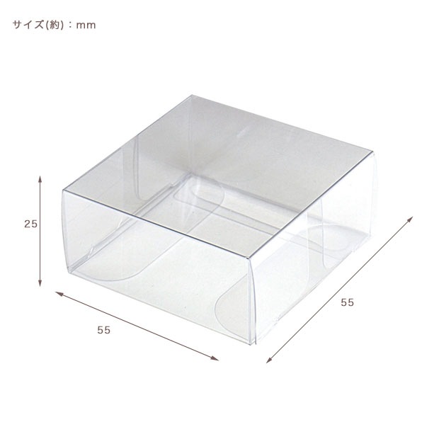 透明ボックス 55×55×25 10P