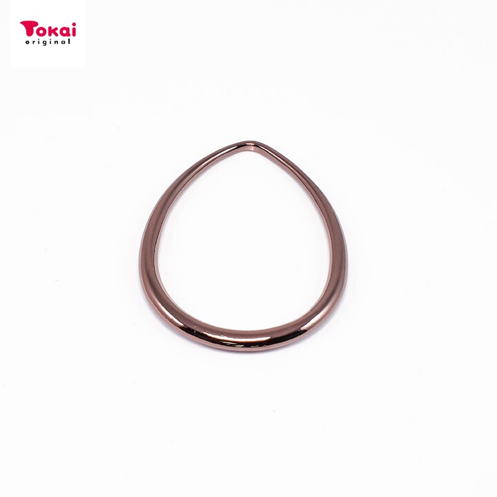 【お買い得品】チョコカラー メタル雫 フープ 約40×30mm ブラウン 1ヶ