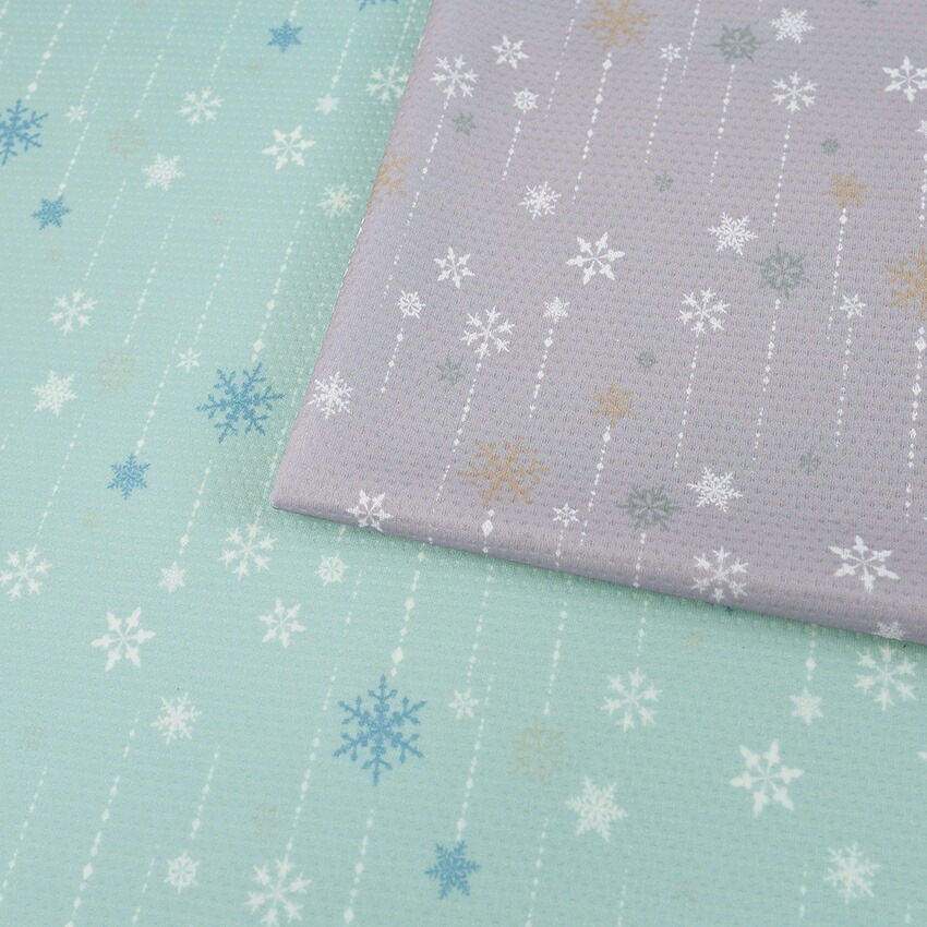 クールクロス 雪の結晶 50cm単位 | ひんやり生地 | 手芸用品の卸売り