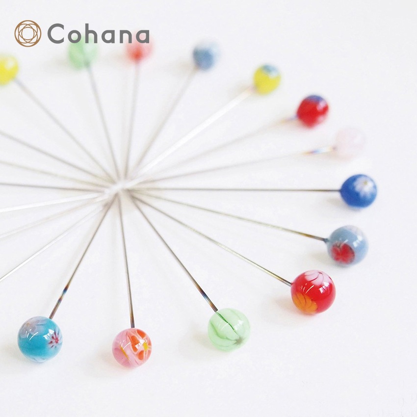 Cohana とんぼ玉の待針 | ピンクッション | 手芸用品の卸売りサイト