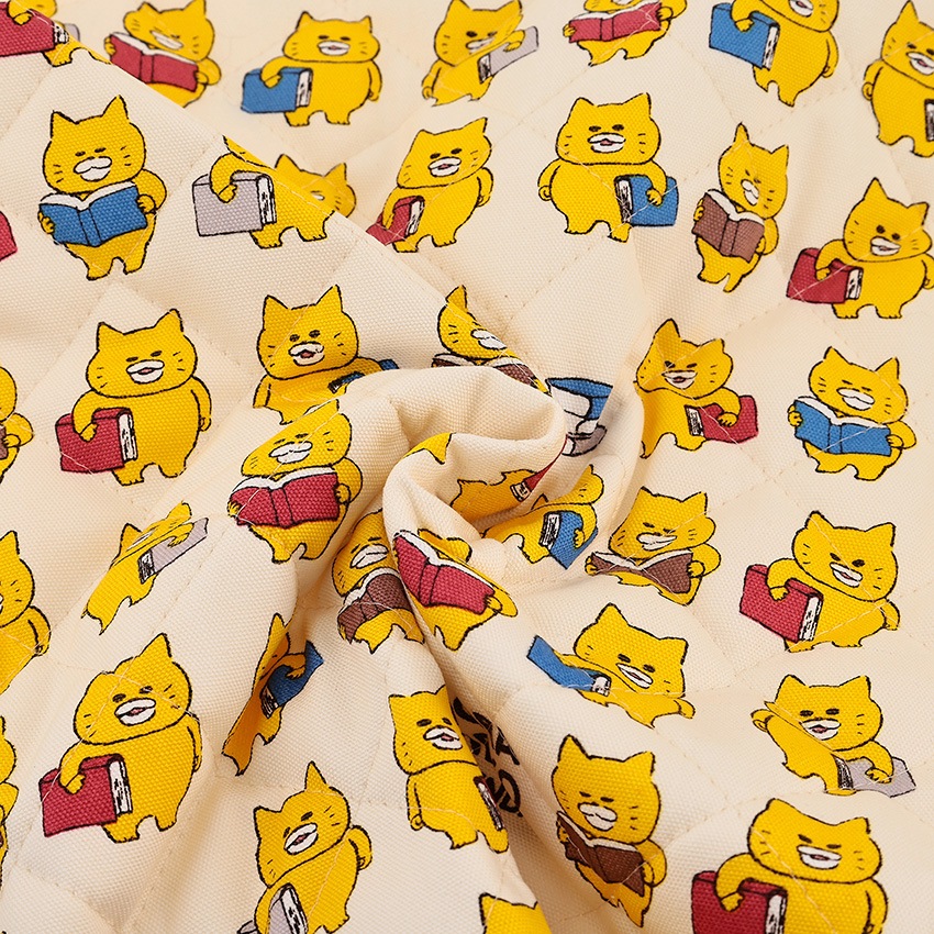 ノラネコぐんだん ノラネコどくしょ オックスキルト 50cmカットクロス
