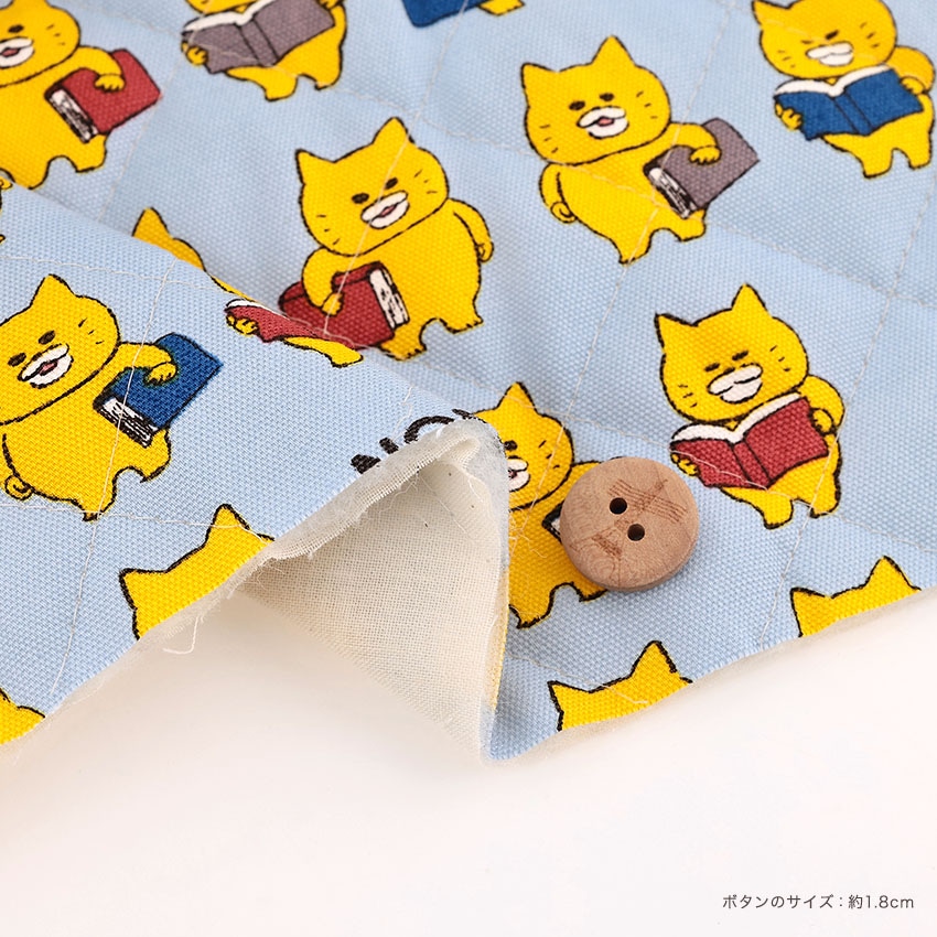 ノラネコぐんだん ノラネコどくしょ オックスキルト 50cmカットクロス