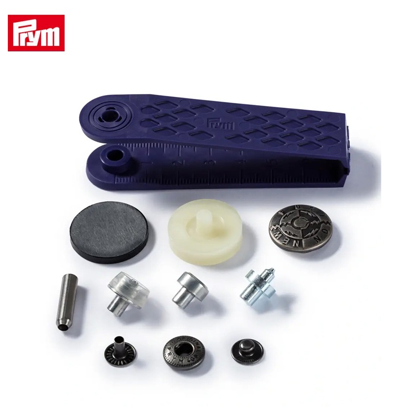 Prym プリム 脱着しやすい アノラックスナップ 20mm フュージョン アンティークシルバー 6組 取付けコマ付き 390513 