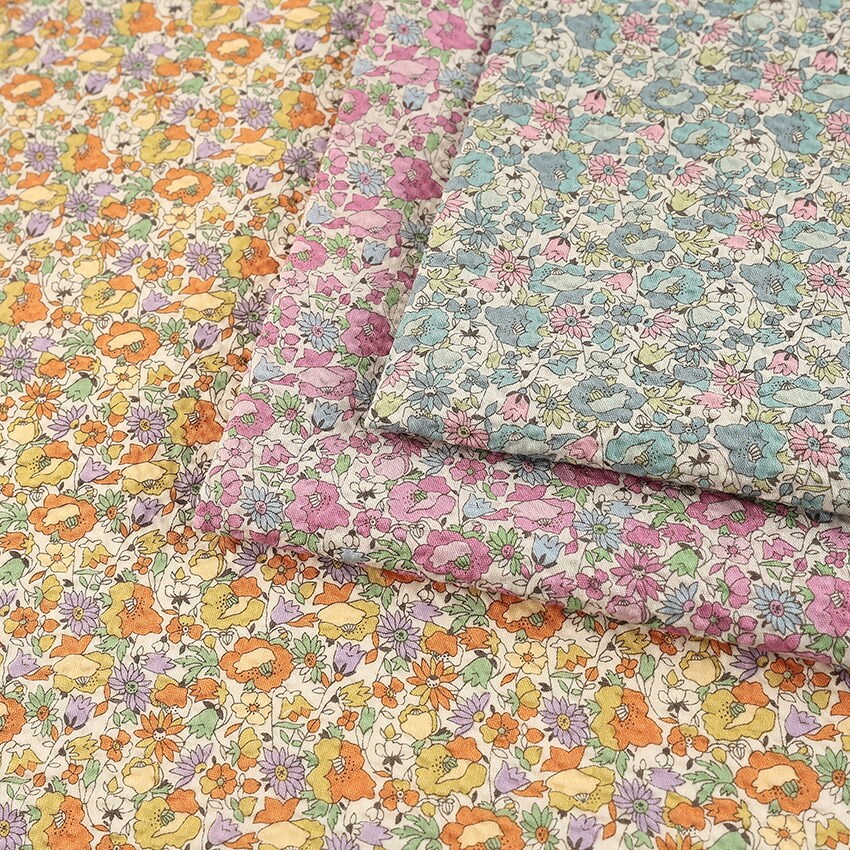 コットンこばやし 小花柄 リップル 50cm単位