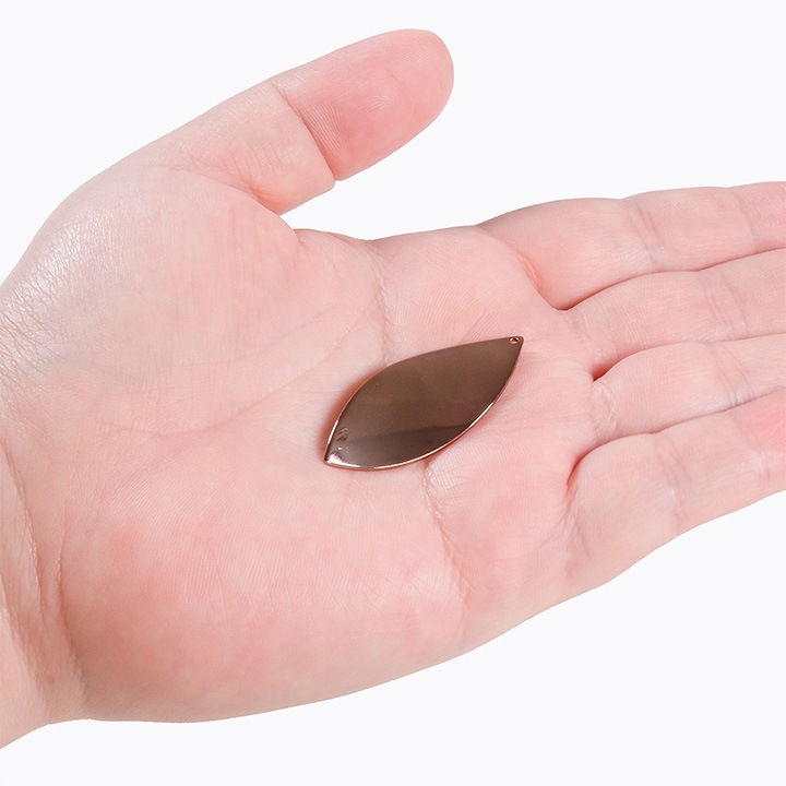 【お買い得品】チョコカラー メタルマーキス プレート 1穴 約42×16mm ブラウン 1ヶ