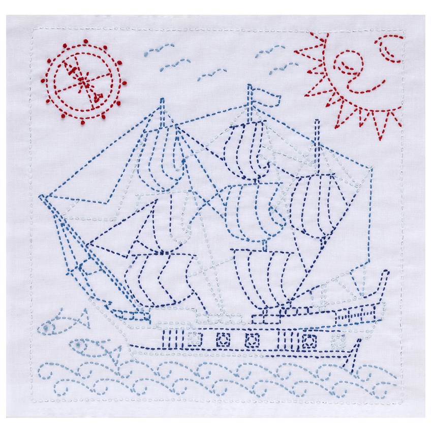 刺繍 キット チューリップ 刺し子 花ふきん SASHIKO WORLD Spain