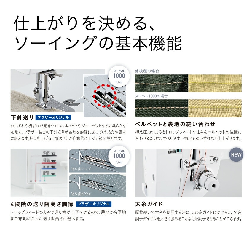 ブラザー ミシン 職業用ミシン brother 厚物縫い ヌーベル800 | 職業用