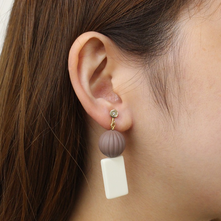チョコビーズ プラリネ型 2ヶ 約25×14mm
