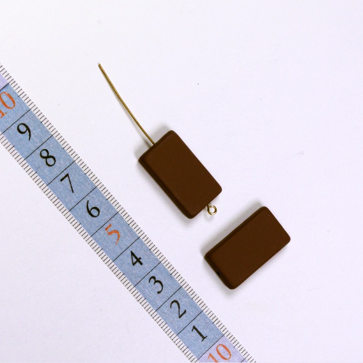 チョコビーズ プラリネ型 2ヶ 約25×14mm