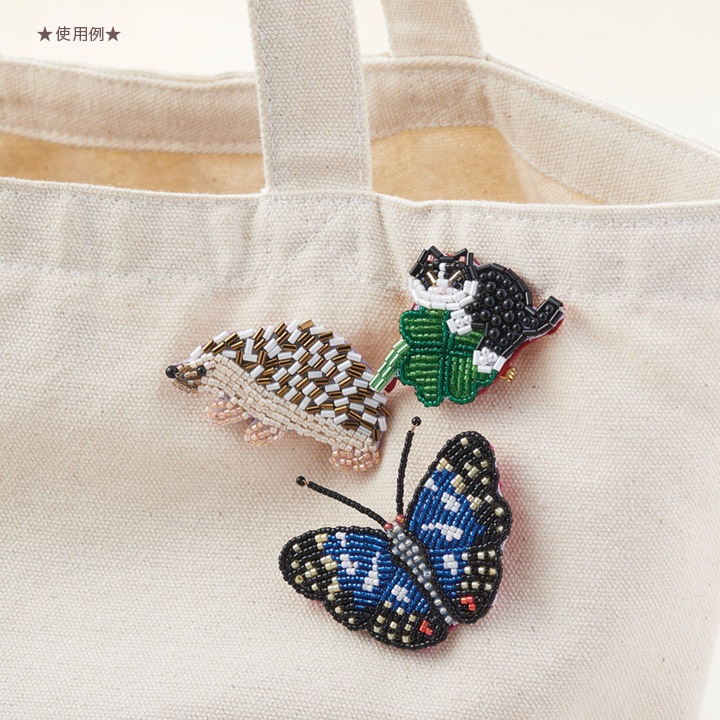 トーホー ビーズ刺繍で作るブローチキット ハリネズミ 動物と植物の
