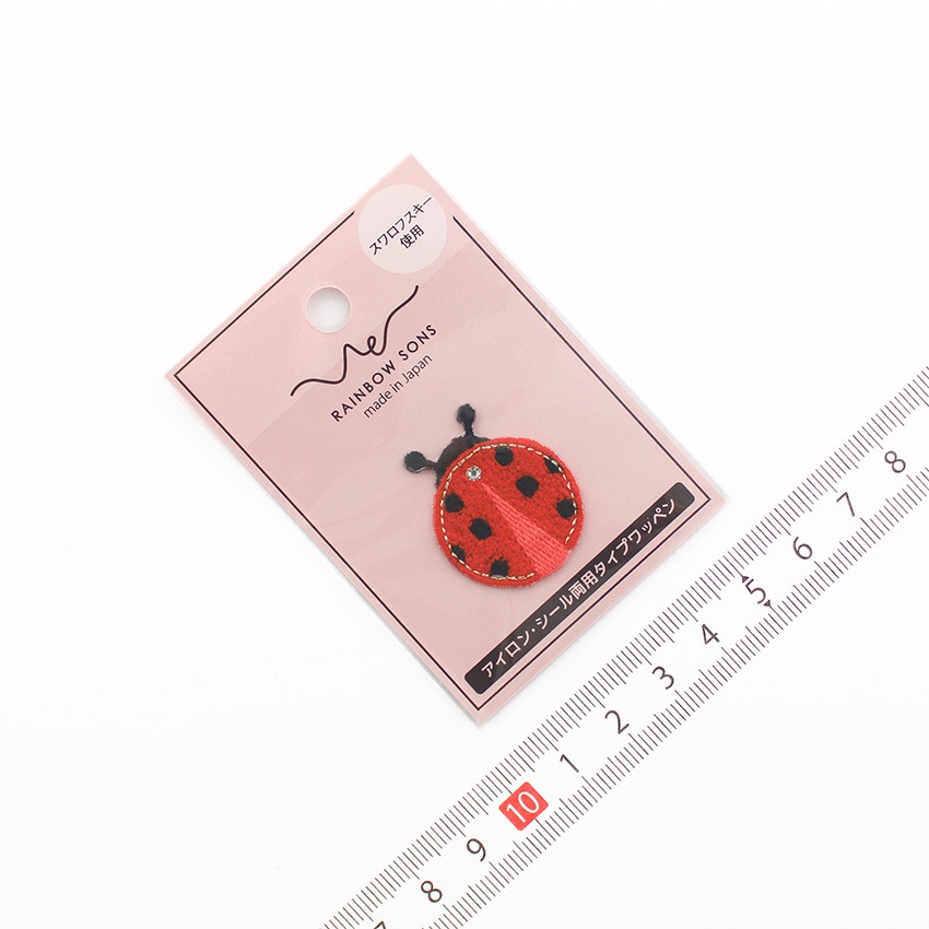 レインボーサンズワッペン てんとう虫 | ワッペン | 手芸用品の卸売り