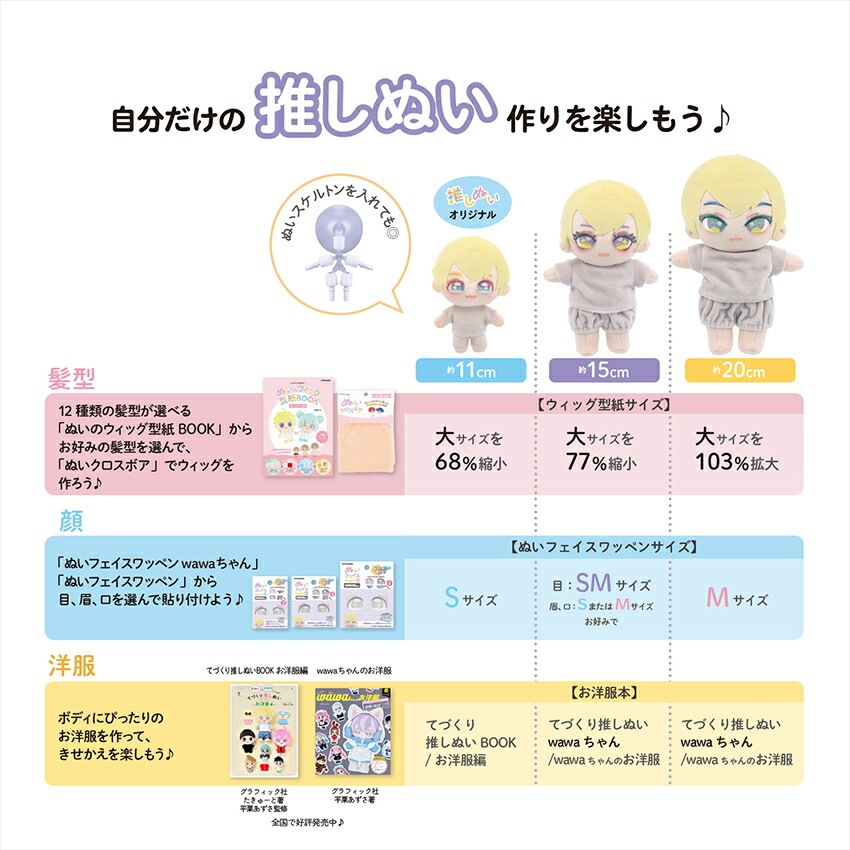 KIYOHARA wawaちゃん ぬいのボディ テンプレート 20cm | ぬいで推す