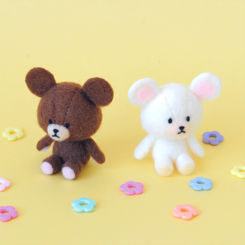 ハマナカ ニードルフェルトでつくる 羊毛フェルト キット くまのがっ