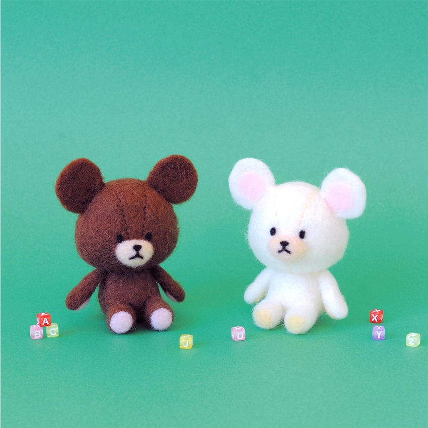 ハマナカ ニードルフェルトでつくる 羊毛フェルト キット くまの