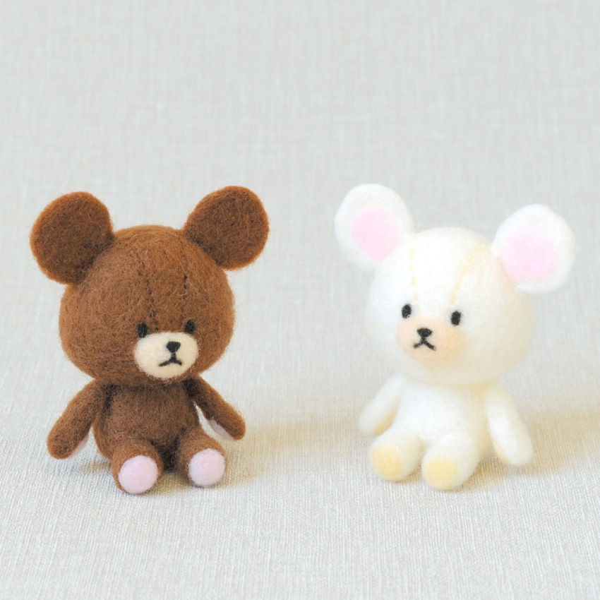 ハマナカ ニードルフェルトでつくる 羊毛フェルト キット くまの