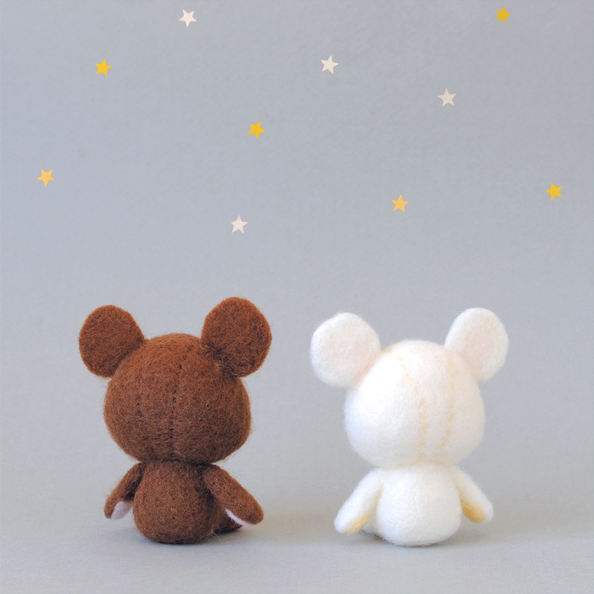 ハマナカ ニードルフェルトでつくる 羊毛フェルト キット くまのがっ