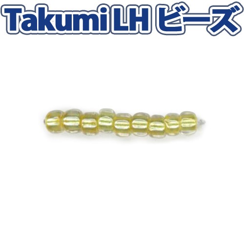 ビーズ　グラスビーズ　TakumiLHビーズ 丸小 295 パール/黄