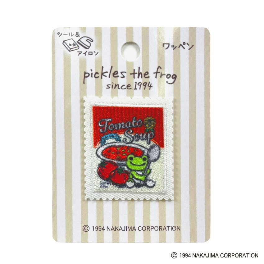かえるのピクルス 切手風ワッペン pantry ピクルス瓶 / コーンフレーク