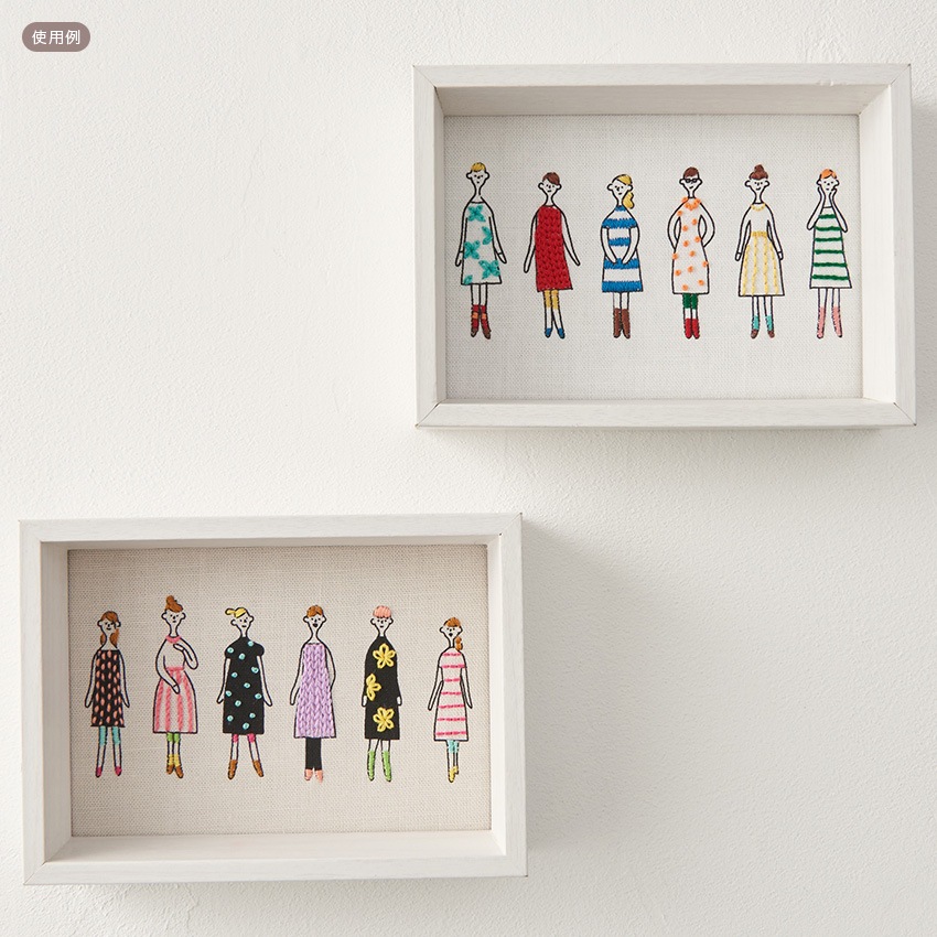 100ネエサン お試しセット 11 ホワイト/93 ペールグレー (刺繍布・刺繍