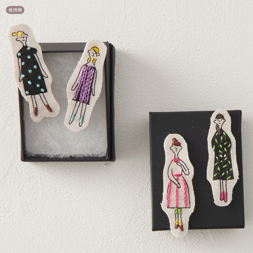 100ネエサン お試しセット 11 ホワイト/93 ペールグレー (刺繍布・刺繍