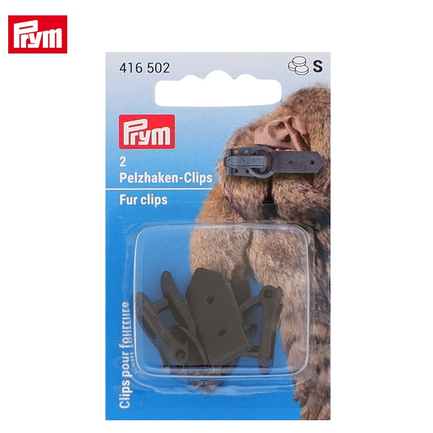 Prym プリム レザーファークリップ BK ブラック 黒 2組 416502 