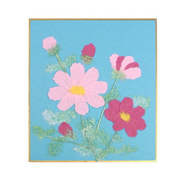 ちぎり絵 ミニ色紙 コスモス | インテリア | 手芸用品の卸売りサイト