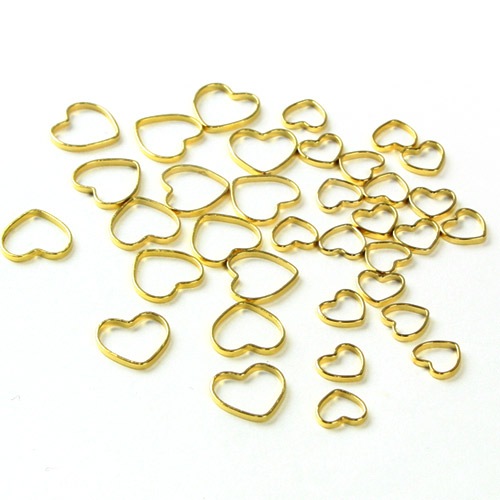 リング型　メタルパーツ ハートS ハートM　ゴールド