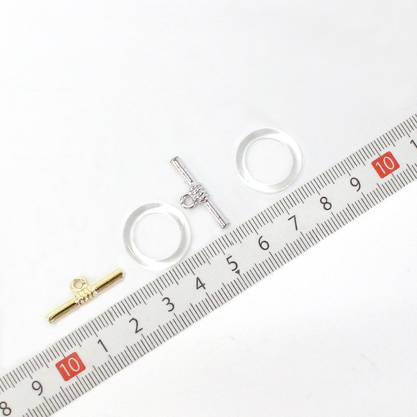 アクリルリングTバーセット リング18mmバー23mm ゴールド