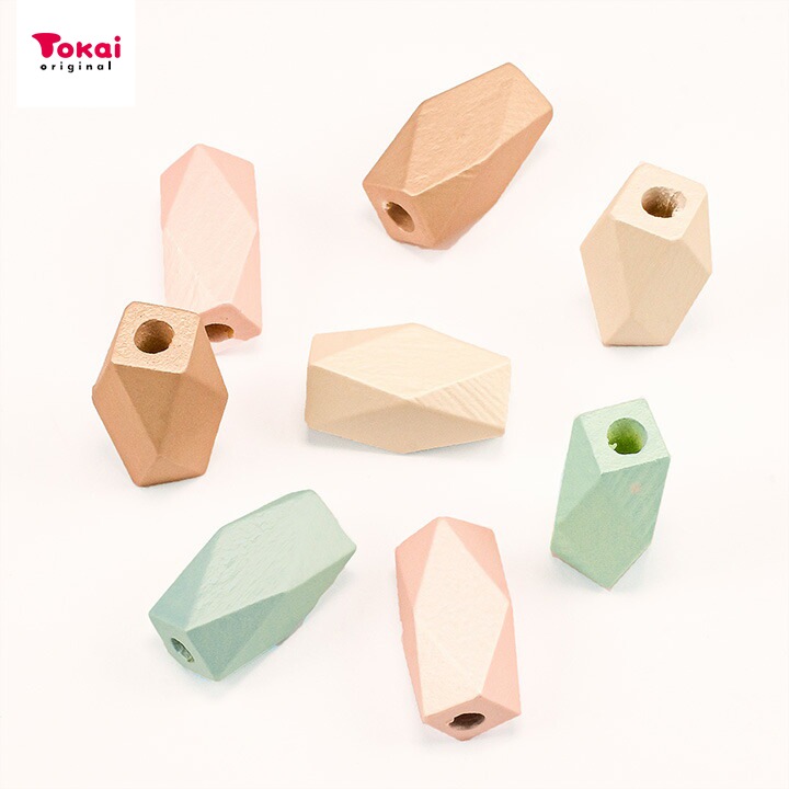 【お買い得品】ウッドパール レクタングル 約20×10mm 2ケ