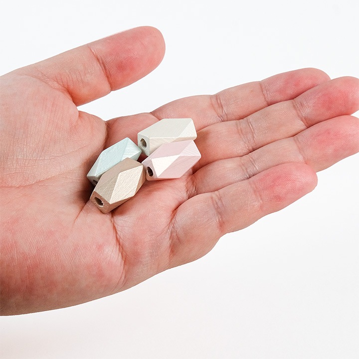 【お買い得品】ウッドパール レクタングル 約20×10mm 2ケ