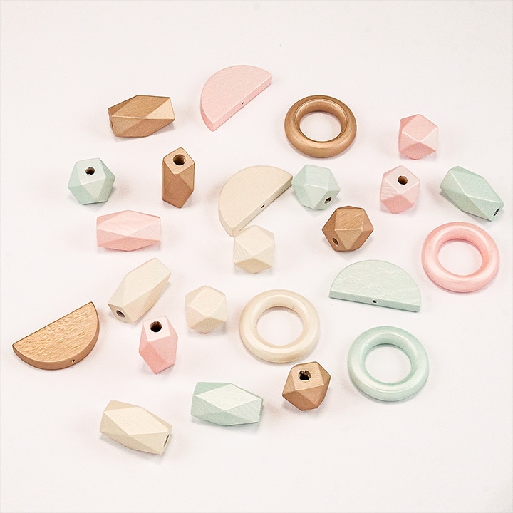 【お買い得品】ウッドパール レクタングル 約20×10mm 2ケ