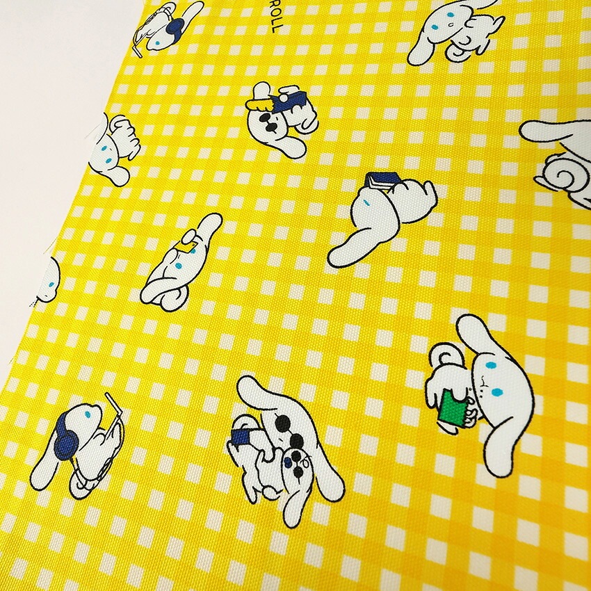 サンリオ アイシナモロール ギンガムチェック オックス 50cm単位