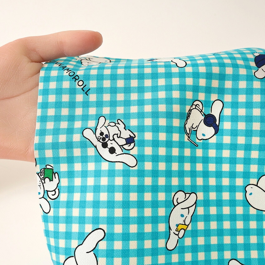 サンリオ アイシナモロール ギンガムチェック オックス 50cm単位